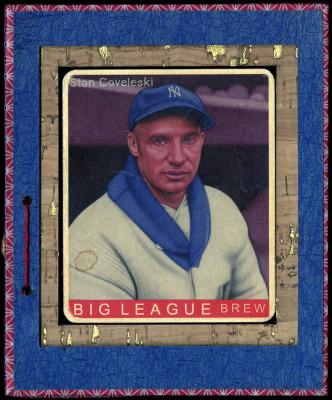 Picture, Helmar Brewing, R319-Helmar Card # 506, Stan COVELESKI (HOF), White sweater,  blue trim, New York Yankees